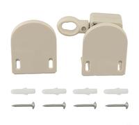 Ensemble de support de store enrouleur d'extérieur compatible avec la plupart des interfaces de montage de pare-soleil - 1 paire - Construction robuste (beige)