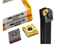 Ensemble De Support D'outil Tournage Externe Avec Inserts En Carbure CNMG Pour Le Travail Professionnel Des Métaux Coupeur Tour Plaquettes de Carbure CNC(120404-MA ue6020,MCKNL1616H12)
