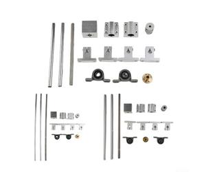 Ensemble de support linéaire en aluminium pour rail horizontal de 150 sur 250/350 mm avec guide de roulements Scs8uu et vis de guidage T8 en acier inoxydable avec compatible (150 mm)