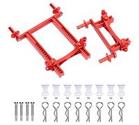 Ensemble de supports avant et arrière en alliage d'aluminium avec boucles pour pièces de voiture télécommandée Traxxas 4. Supports de carrosserie rouges durables pour véhicule