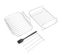 Ensemble de supports de friteuse en acier inoxydable, supports de déshydrateur rectangulaires avec revêtement antiadhésif pour Foodi DZ201 401 et autres modèles, comprend des