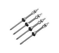 Ensemble de supports de montage solaire en acier inoxydable - 4 pièces | Supports durables en acier inoxydable for une installation solaire sécurisée sur des toits métalliques.(250mm)
