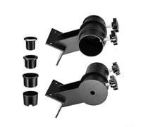 Ensemble de supports de parasol pour terrasse et balustrade de balcon en acier résistant à la rouille avec boutons à vis réglables pour plus de stabilité