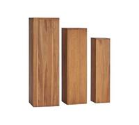 vidaXL Ensemble de supports de plantes 3 pcs Bois de teck solide G