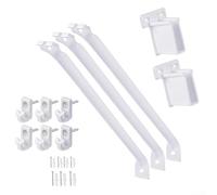 Ensemble de supports d'étagère tout-en-un de 30,5 cm avec 6 clips et 2 supports d'extrémité pour une installation facile
