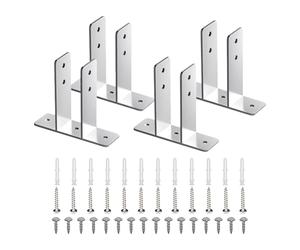 Ensemble de supports métalliques de qualité commerciale avec matériel pour une installation stable dans les zones bondées