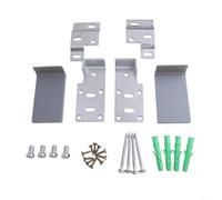 Ensemble de supports muraux en acier inoxydable pour armoire de cuisine avec couvercle en plastique de couleur assortie et vis autotaraudeuses, plaque de montage robuste en forme de L pour