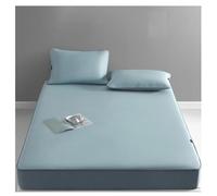 Ensemble de surmatelas en soie glacée lavable infusé à l'eau pour chambre à coucher, parfait pour les dormeurs chauds (vert, 1,8 x 2 m)