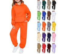 Ensemble de survêtement 2026 pour enfant garçon et fille - Sweat à capuche assorti 21 pièces - Tenue de sport à manches longues et pantalon de survêtement ample - Pantalon de jogging - Vêtements de