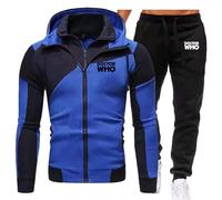 Ensemble de survêtement décontracté à capuche pour homme 2025 pour Doctor Who, 2 pièces, fermeture éclair complète, manches longues, jogging, sweat à capuche et pantalon.,D-2x_l