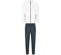 Ensemble de survêtement EA7 Emporio Armani - Réf. 6KPV03-PNP6Z-21BG. Couleur : Blanc, Noir, Orange. Détails du veste. - Col XS