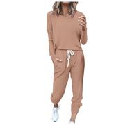 Ensemble De Survêtement Femme Tenue Sport Légère Detente Tracksuit Zip Complet Automne Pantalon À Poches Et Maison Set Confortable Vêtement Respirant Leger Style Été Chaud Hiver Running Léger