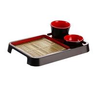 Ensemble de sushi japonais - plateau à vaisselle de service esthétique, assiette de condiments en apéritif, plateau de vaisselle de collation pour sauces, accessoire de restauration élégant | Maison d