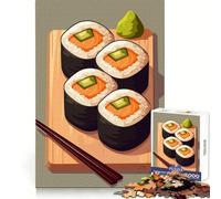 Ensemble de sushis avec Baguettes, Puzzle de 1000 pièces pour Adolescents, Exercice Intelligent, Loisirs calmes, Bords précis, Cadeau de Noël idéal (38x52cm)