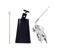 Ensemble de suspension de batterie Texture métallique pour plus de durabilité Comprend un ensemble de clochettes en métal et une baguette pour configuration de percussion, pince d'extension de