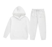 Ensemble de sweat à capuche d'hiver Europe et États-Unis Taille Cu et Fille Capuche Sport Multicolore Mamas Boy Vêtements pour bébé, Blanc., 10-11 ans