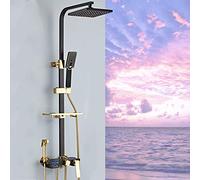 Ensemble de système de Douche Multifonction, robinets de Salle de Bains avec écran LCD numérique avec Pomme de Pluie et douchette à Main, Bec de Baignoire en ABS, Robinet de Bidet en Laiton