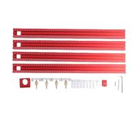 Ensemble de système de rail de guidage parallèle en alliage d'aluminium, guide de rail réglable pour le travail du bois, 600 mm, comprend une plaque de connecteur et une clé pour