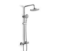 Ensemble de système douche à effet pluie thermostatique avec remplisseur bain, ensemble en laiton réglable pommeau et pulvérisateur main, for une utilisation la maison salle sport