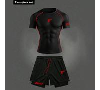 Ensemble de t-shirt à manches courtes et short de sport casual pour homme. Ensemble de vêtements de fitness, de gym et d'entraînement. Ensemble de tenues de sport, de course et de compression pour hom