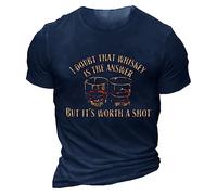 Ensemble de t-shirts colorés « I Doubt The Whiskey is The Answer » pour homme, polo tendance et confortable, taille S, bleu, XL