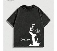 Ensemble de t-shirts lavés pour hommes grande taille, manches courtes en coton, t-shirts de style de rue avec motif intéressant Emo, basket-ball, vêtements bon marché, Youngboy Never Broke Again, Frie