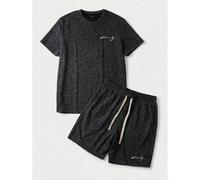 Ensemble de t-shirts noirs lavés pour hommes, taille standard, design minimaliste, 2 pièces, convient pour l'été, les sorties, les rendez-vous, la maison, cadeau pour mari/petit ami L,M,S,XL,XS,XXL,XX