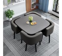 Ensemble de table 4 personnes avec chaises - Design peu encombrant pour les petites chaises modernes parfaites pour la cuisine et la salle à manger