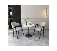 Ensemble de table à manger 3 pièces pour 2 tables rondes de cuisine avec cadre en acier, meubles peu encombrants pour petits espaces, appartements et studios