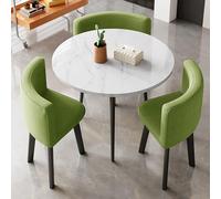 Ensemble de table à manger 4 personnes pour petite cuisine, balcon, salon, bureau avec chaises triangulaires rembourrées en coton et lin multi-usage