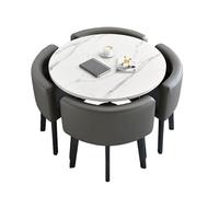 Ensemble De Table à Manger avec des Chaises de Cuisine, Tables de Réception Moderne pour Salle de Réunion, pour Petits Espaces, Table Basse de Cuisine et Bar(Gray)