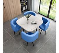Ensemble de table à manger carrée moderne avec chaises pour négociation d'entreprise, gain de place, meubles pour salon, couleur vive