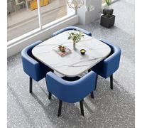 Ensemble de table à manger carrée moderne pour 4 chaises de table de cuisine Ensemble de 4 pour petit espace négociation d'entreprise Table à manger et chaise Combinaison (taille : Style9)