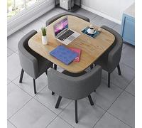 Ensemble de table à manger carrée pour 4, table et 4 chaises, table basse et chaise combinaison balcon salon table à manger, table de bureau et chaise, adapté pour le salon. (taille : style 3)