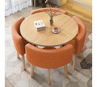 Ensemble De Table À Manger,Ensemble Table et 4 Chaises,Table Ronde Cuisine, Diamètre Bureau 80 cm, Table et Chaise pour Salle à Manger, Cuisine, Salon, Bureau,cafés,