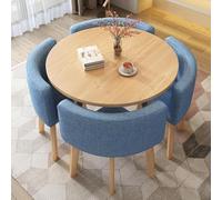 Ensemble de table à manger pour 4 personnes avec dossier souple - Mobilier de cuisine et de salle de conférence pour économiser de l'espace, solution élégante et confortable pour les petits espaces