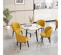 Ensemble de table à manger pour la maison ou le bureau Réception Home Salle à manger Ensemble de meubles Café Lait Table à thé et chaise, peu encombrante Salon de beauté Cinéma Table de négociation