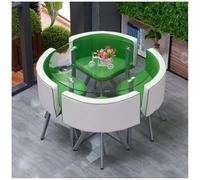 Ensemble De Table À Manger Ronde/Carrée avec Chaises, Table À Manger Moderne pour Le Thé Au Lait, Design Élégant et Fonctionnel pour Le Salon, La Salle À Manger, Le Dîner,22