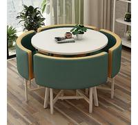 Ensemble de table à manger ronde élégante et peu encombrante avec chaises pour salle à manger, design moderne pour salon, salle de réception ou table de conférence, mobilier de salon fonctionnel avec
