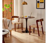 Ensemble de table à manger ronde en bois pour 2 personnes - Ensemble table et chaises pour salon, salle à manger, café, salon, réception