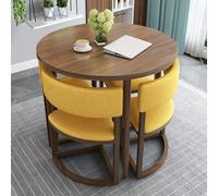 Ensemble de table à manger ronde moderne avec 4 chaises - Petite table basse de cuisine et de salon pour une décoration d'intérieur élégante (couleur : H)