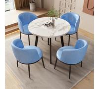 Ensemble de table à manger ronde moderne pour 4 personnes, cuisine, petit déjeuner, bar avec chaises, meubles peu encombrants pour la maison, l'appartement et la petite salle à manger