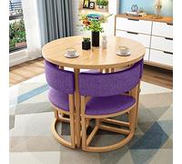Ensemble de table à manger ronde pour 4 personnes, design moderne, parfait pour la salle à manger, la cuisine ou les petits espaces