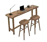 Ensemble De Table À Manger, Table De Bar Et Chaises en Bois Massif, Gain De Place, for La Maison, La Cuisine, Le Salon, La Salle De Fête(1 Table+2 Chairs (A),100cm/39.4in)