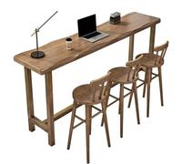 Ensemble De Table À Manger, Table De Bar Et Chaises en Bois Massif, Gain De Place, for La Maison, La Cuisine, Le Salon, La Salle De Fête(1 Table+3 Chairs (B),100cm/39.4in)