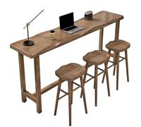 Ensemble De Table À Manger, Table De Bar Et Chaises en Bois Massif, Gain De Place, for La Maison, La Cuisine, Le Salon, La Salle De Fête(1 Table+3 Chairs (A),100cm/39.4in)