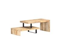 Table basse en bois de manguier massif - VIDAXL - Rectangulaire - Marron - 90x50x40cm - 80x50x20cm