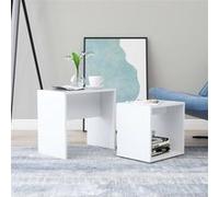 Tables basses - VIDAXL - Blanc - Rectangulaire - Design - Gigognes