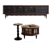 Ensemble de Table Basse en Bois Massif rétro de Style français pour Salon de Petite Taille à Usage Domestique, offrant Une Ambiance légèrement Luxueuse et Haut de Gamme, Ainsi qu'une Table J1