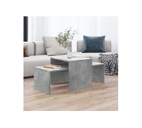 vidaXL Ensemble de tables basses Gris béton 100x48x40 cm Aggloméré